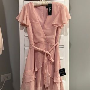 NWT LuLu’s Short Sleeve Pink Dress